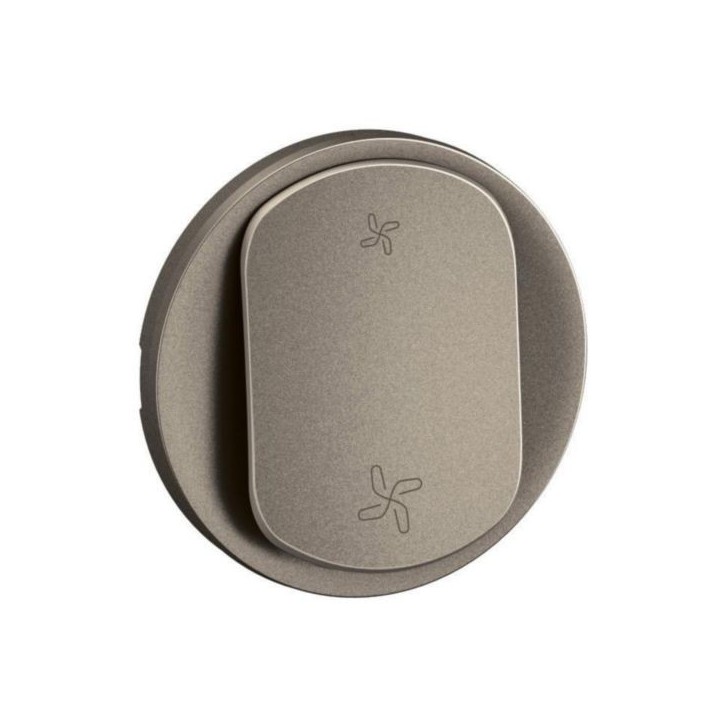 Legrand - Enjoliveur pour interrupteur ou poussoir VMC Céliane 2 vitesses - Titanium - Réf : CT6001