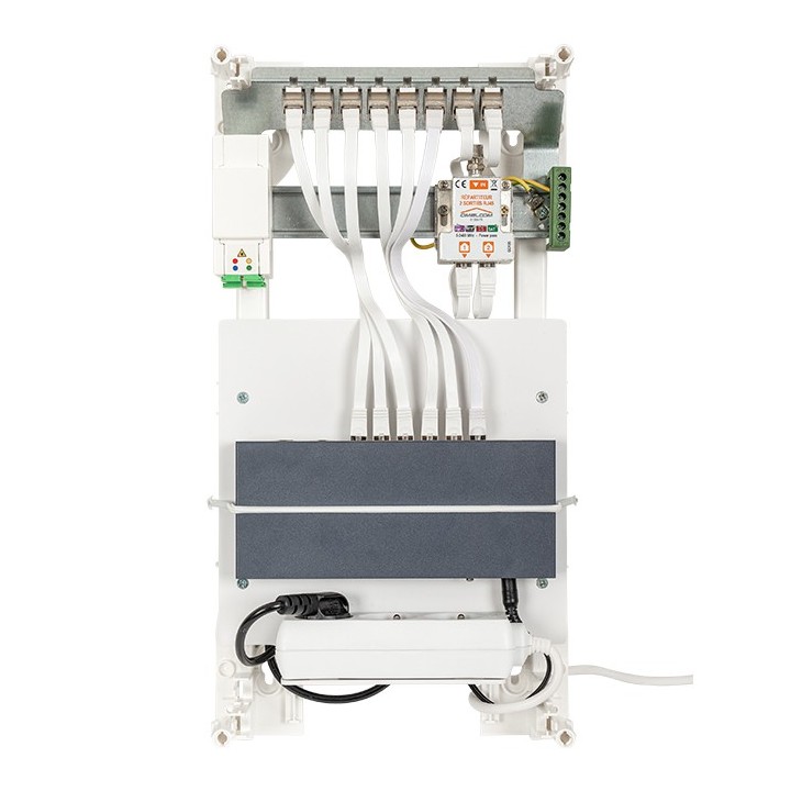 Omelcom - Coffret Start@Home L Connect - Grade 3TV - 8 RJ45 - Switch POE - Réf : GO068