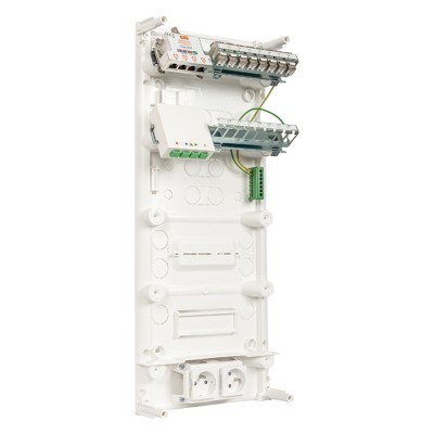 Omelcom - Coffret Box@Home 4FO - Grade 3TV - 8 RJ45 - Réf : GO085
