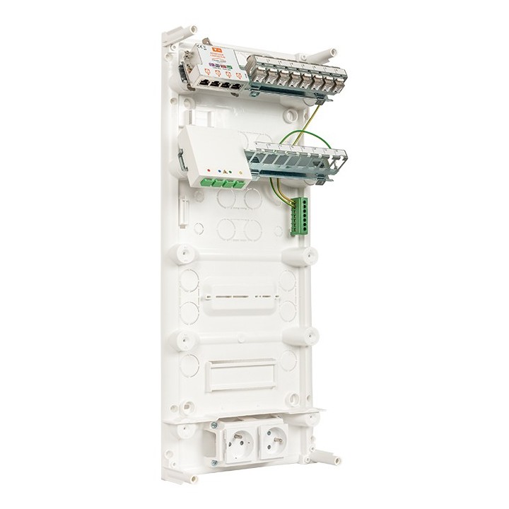 Omelcom - Coffret Box@Home 4FO - Grade 3TV - 8 RJ45 - Réf : GO085