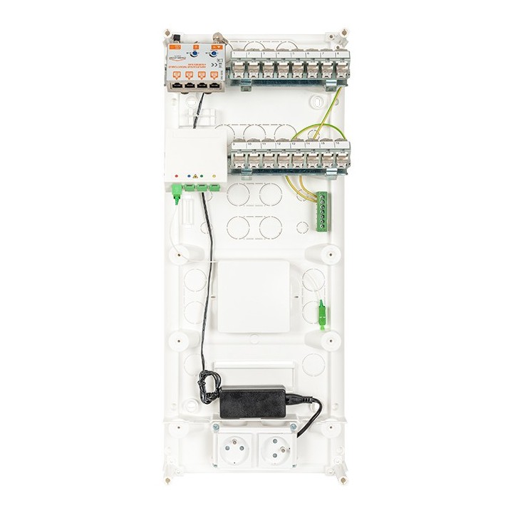Omelcom - Coffret Box@Home Connect Ultra 4FO - Grade 3TV - 16 RJ45 - Réf : GO087