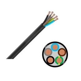 Câble électrique U1000 RNF CU (Souple) - 5G6 mm² - Coupe au mètre - Réf : 5G6-souple