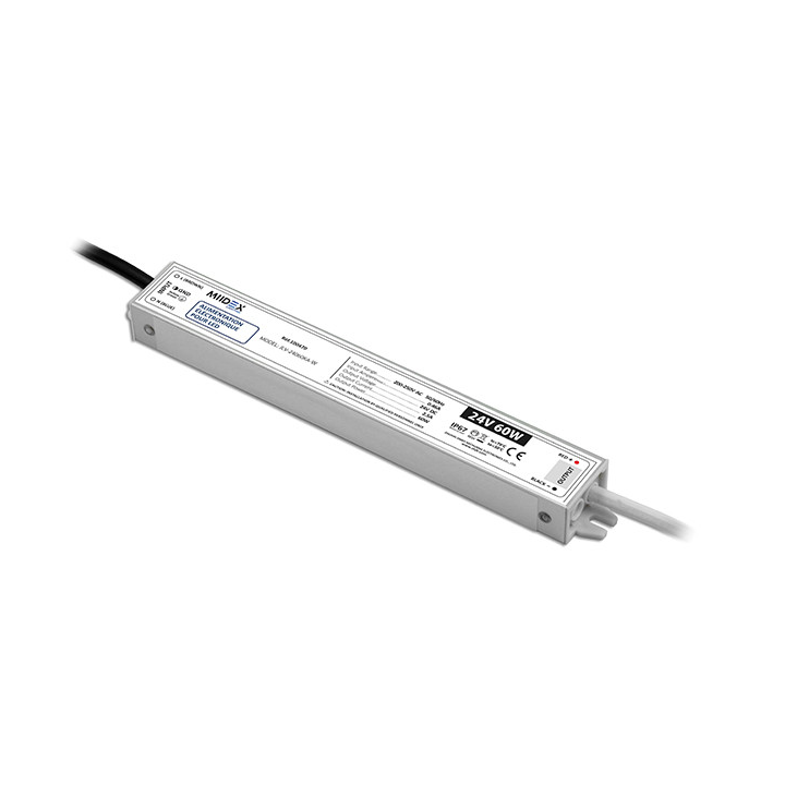 Miidex lighting - Alimentation pour LED 60W - 24V DC - IP67 - Garantie 5 ans - Réf : 100470