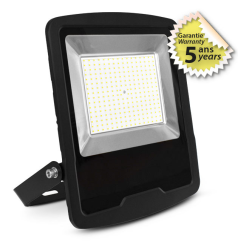 Miidex Lighting - Projecteur LED - Noir - 200W - 4000K - Garantie 5 ans - Réf : 100096