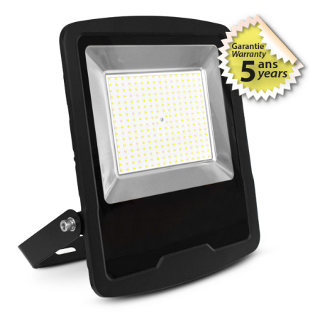 Miidex Lighting - Projecteur LED - Noir - 200W - 4000K - Garantie 5 ans - Réf : 100096