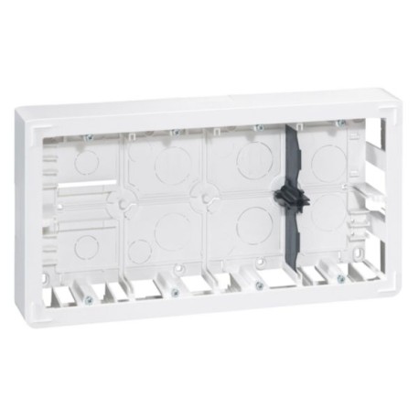 Legrand - Cadre saillie profondeur 46mm Mosaic pour 2x10 modules et support référence 080268 - Réf : 80278