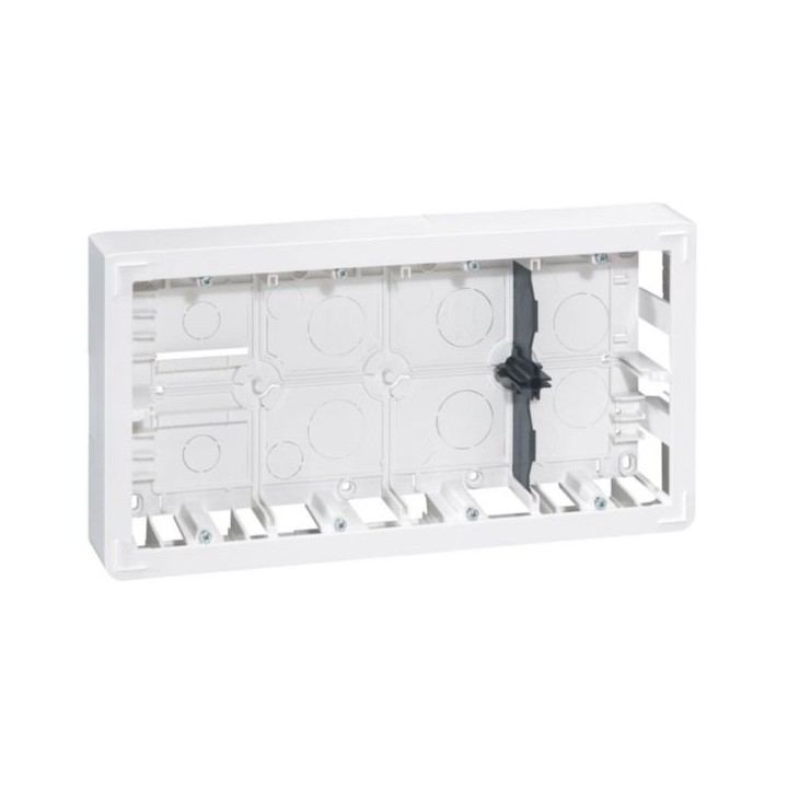 Legrand - Cadre saillie profondeur 46mm Mosaic pour 2x10 modules et support référence 080268 - Réf : 80278