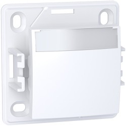 Schneider Alréa - Poussoir à fermeture porte étiquette sans lampe - Blanc polaire - 10A à 250 V CA - Réf : ALB61062P