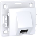 Schneider Alréa - Prise RJ45 simple - Cat.6 UTP non blindée - Blanc polaire - Ref : ALB61342P