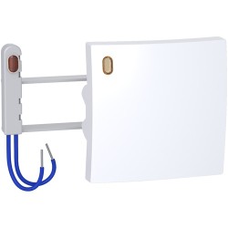 Schneider Alréa - Kit voyant demi touche + lampe à néon 230V 1,5mA - Blanc polaire - Réf : ALB61416P