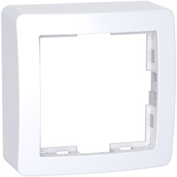 Schneider Alréa - Cadre saillie standard simple, 62x62mm - Profondeur 31mm - Blanc polaire - Réf : ALB61441P