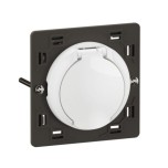 Legrand Céliane - Prise d'aspiration centralisée sans contact avec enjoliveur - Blanc - Réf : CB0260