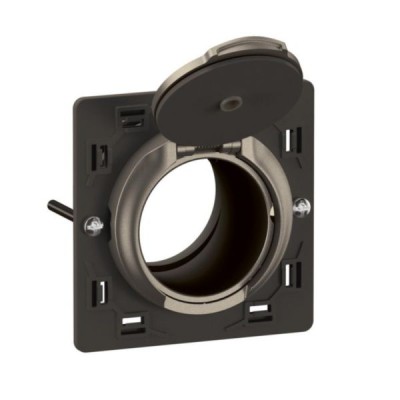 Legrand Céliane - Prise d'aspiration centralisée sans contact avec enjoliveur - Titanium - Réf : CT0260