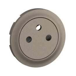 Legrand Céliane - Enjoliveur pour prise de courant fort 2P+T Surface Confort - Titanium - Réf : CT0111