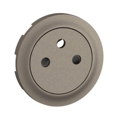 Legrand Céliane - Enjoliveur pour prise de courant fort 2P+T Surface Confort - Titanium - Réf : CT0111
