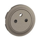 Legrand Céliane - Enjoliveur pour prise de courant fort 2P+T Surface Confort - Titanium - Réf : CT0111