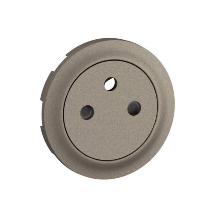 Legrand Céliane - Enjoliveur pour prise de courant fort 2P+T Surface Confort - Titanium - Réf : CT0111