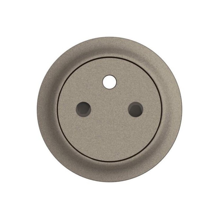 Legrand Céliane - Enjoliveur pour prise de courant fort 2P+T Surface Confort - Titanium - Réf : CT0111