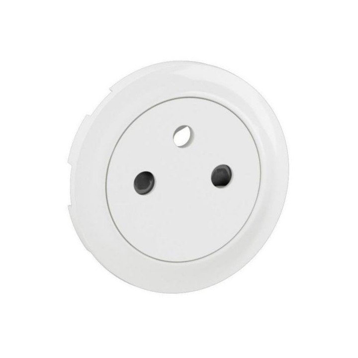 Legrand Céliane - Enjoliveur pour prise de courant fort 2P+T Surface Confort - Blanc Antimicrobien - Réf : CB9027