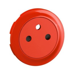 Legrand Céliane - Enjoliveur pour prise de courant fort 2P+T Surface Confort - Rouge pour repérage - Réf : CB3111