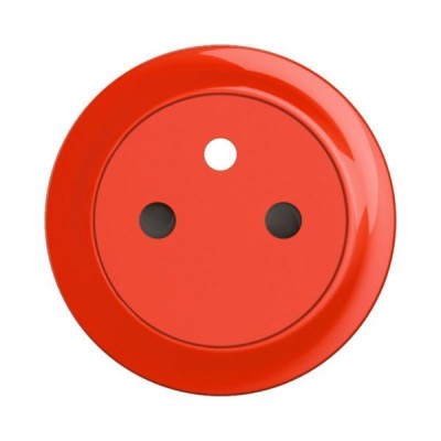 Legrand Céliane - Enjoliveur pour prise de courant fort 2P+T Surface Confort - Rouge pour repérage - Réf : CB3111
