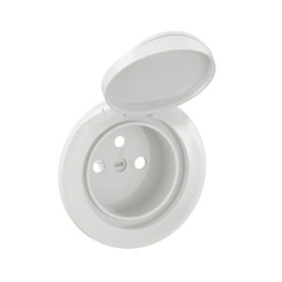 Legrand Céliane - Enjoliveur pour prise de courant fort 2P+T Surface Confort à volet - IP44 - Réf : CB8111