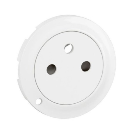Legrand Céliane - Enjoliveur pour prise de courant fort 2P+T Surface Confort à voyant - Blanc - Réf : CB1111