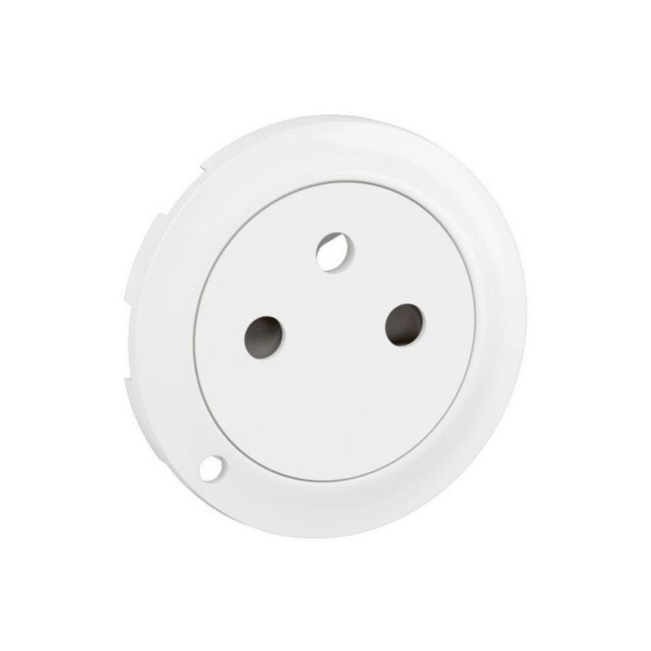 Legrand Céliane - Enjoliveur pour prise de courant fort 2P+T Surface Confort à voyant - Blanc - Réf : CB1111