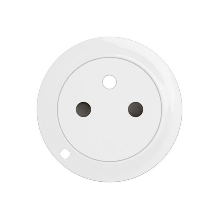 Legrand Céliane - Enjoliveur pour prise de courant fort 2P+T Surface Confort à voyant - Blanc - Réf : CB1111