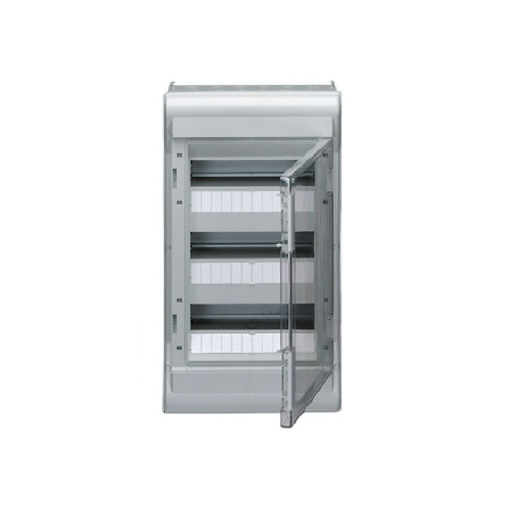 Hager - Coffret étanche Vector - IP55 - 3 rangées - 36 modules - Gris - Réf : VE312F