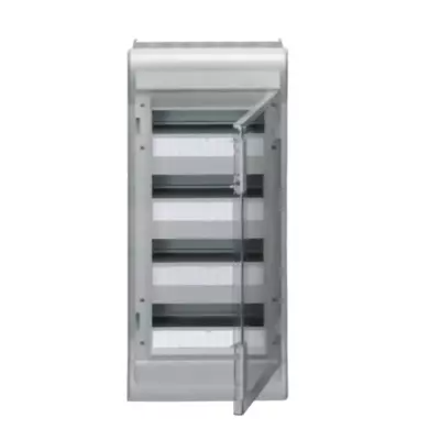 Hager - Coffret étanche Vector - IP65 - 4 rangées - 48 modules - Gris - Réf : VE412F