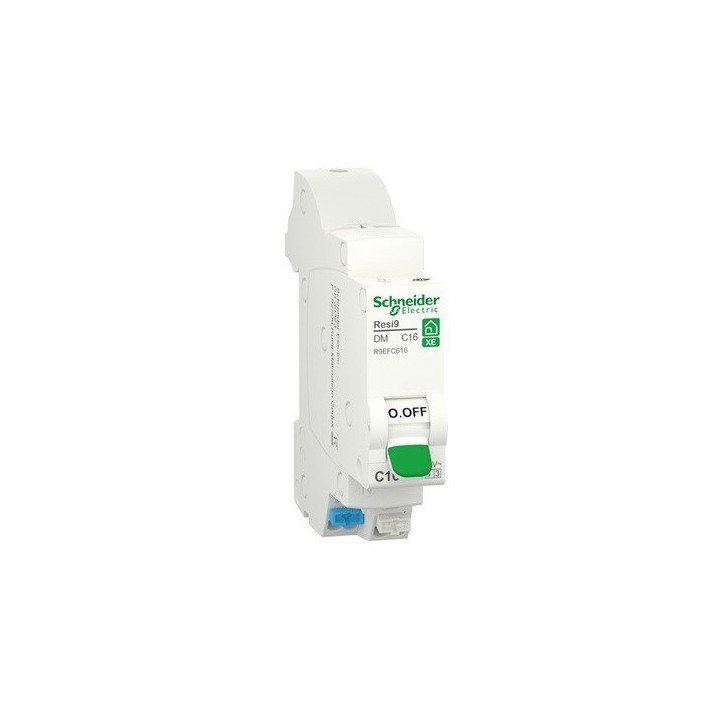 Schneider - Resi9 XE - disjoncteur modulaire - 1P+N - 16A - courbe C - embrochable - Réf : R9EFC616
