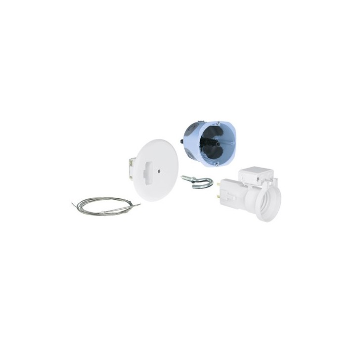Eur'Ohm - Kit point de centre avec arrimage intégré + fiche/douille E27 - AIR'metic - Ø67 mm - Réf : 53094