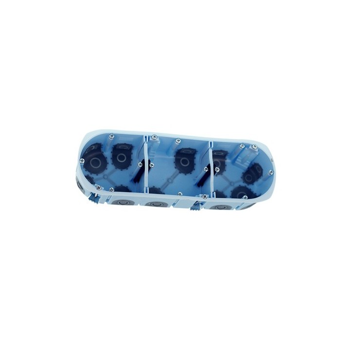 Eur'Ohm - Boîte d'encastrement - XL AIR'métic - 3 postes - prof. 50 mm - Réf : 52067