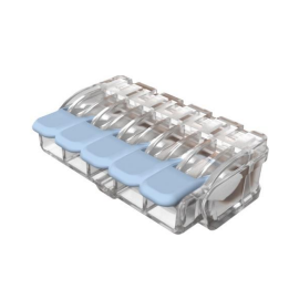 Eurohm - Lot de 15 bornes de connexion à levier - 5P - 0.2 à 6 mm² - Réf : 70085