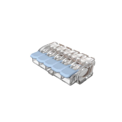 Eurohm - Lot de 15 bornes de connexion à levier - 5P - 0.2 à 6 mm² - Réf : 70085