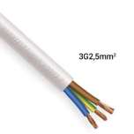 Câble HO5 VVF (Souple) - 3G2.5 mm² - Coupe au mètre - Réf : HO5-3G2.5(souple)