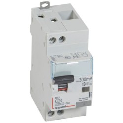 Legrand - Disjoncteur différentiel DX³4500 à vis U+N 230V~ - 20A typeAC 300mA - courbe C - 2 modules - Réf : 410726