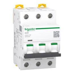 Schneider - Acti9 IC60H - Disjoncteur miniature - 3P - 20A - Courbe C - Réf : A9F84320