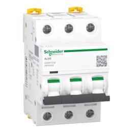 Schneider - Acti9 IC60H - Disjoncteur miniature - 3P - 32A - Courbe C - Réf : A9F84332