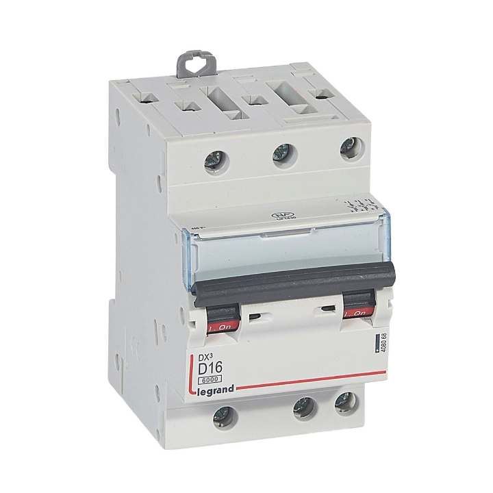 Legrand - Disjoncteur DX³6000 - 10kA à vis - 3P - 400~ - 16A - courbe D - pour peigne HX³ optimisé - Réf : 408068