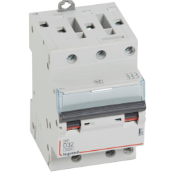 Legrand - Disjoncteur DX³6000 - 10kA à vis - 3P - 400~ - 32A - courbe D - pour peigne HX³ optimisé - Réf : 408071
