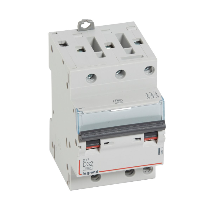Legrand - Disjoncteur DX³6000 - 10kA à vis - 3P - 400~ - 32A - courbe D - pour peigne HX³ optimisé - Réf : 408071