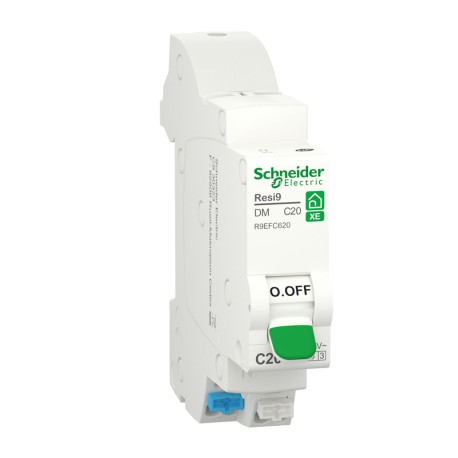 Schneider - Resi9 XE - Disjoncteur modulaire - 1P+N - 20A - courbe C - embrochable - Réf : R9EFC620