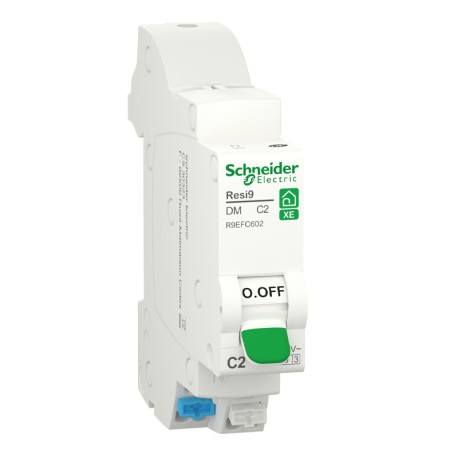 Schneider - Resi9 XE - disjoncteur modulaire - 1P+N - 25A - courbe D - embrochable  - Réf : R9EFD625