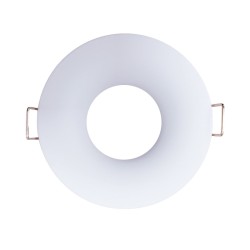 Krisane - Support spot fixe - Ø85 x H45 mm - Blanc - Encastrable - Anti-éblouissement - Réf : KRI20018