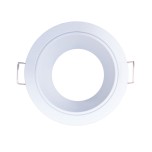 Krisane - Support spot fixe - Ø75 x H35 mm - Blanc - Encastrable - Anti-éblouissement - Réf : KRI20019