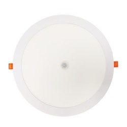 Krisane - Spot downlight led avec détecteur - 4000K - 24W - Ø295 mm - Blanc - Réf : KRI26355