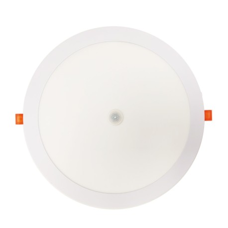 Krisane - Spot downlight led avec détecteur - 4000K - 24W - Ø295 mm - Blanc - Réf : KRI26355