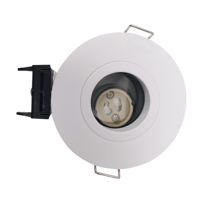 Krisane - Support spot orientable - Ø86 x H140 mm - Blanc - Encastrable - Anti-éblouissement - Réf : KRI20051